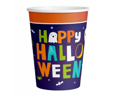 Happy Halloween paper cups of 250ml 8pcs