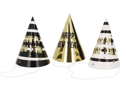 Happy New Year party hats 6pcs