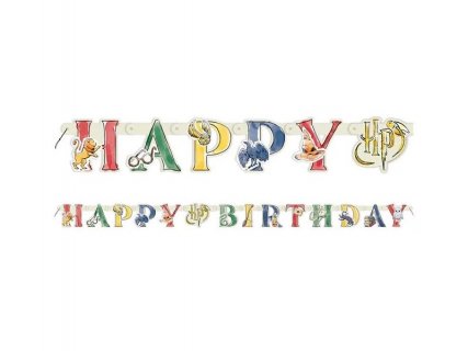 Harry Potter Happy Birthday Banner Bunting Garland Flag Hanging Party  Decoration