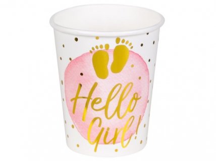 Hello Girl and Little toes paper cups