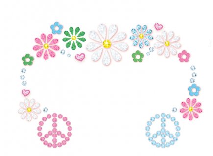 Face sticker jewelries with Hippie theme