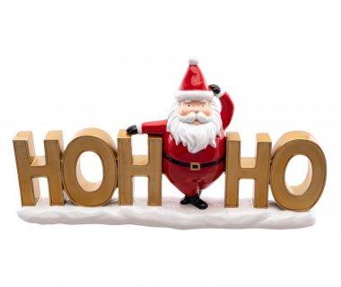 Ho-Ho-Ho Santa resine tabl;e decoration 30cm