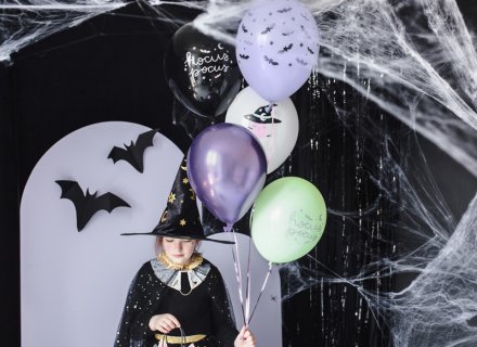 Hocus pocus λάτεξ μπαλόνια με την μάγισσα και τις νυχτερίδες