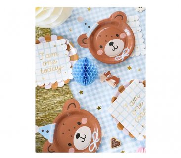 Luncheon napkins for a first birthday party theme