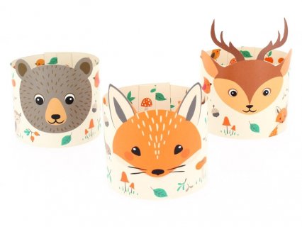 Forest animals napkin rings 6pcs