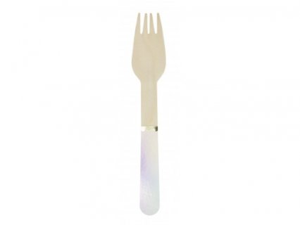 iridescent-wooden-forks-color-theme-party-supplies-913230
