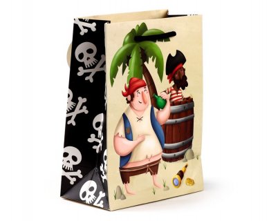 Jolly Rogers pirates back side of the bag