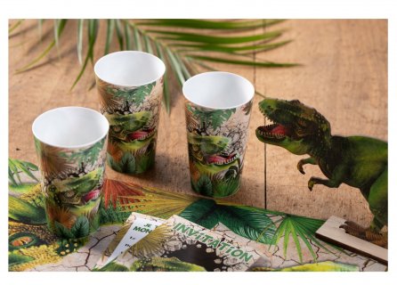 Reusable cup of 330ml with dinosaurs design