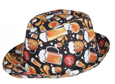 Man hat with beer design