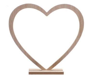 Καρδιά ξύλινο διακοσμητικό για το τραπέζι 39εκ