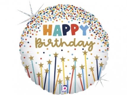 Κεράκια Γενεθλίων Foil Μπαλόνι για Γενέθλια (46εκ)