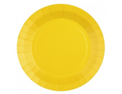 Μεγάλα χάρτινα πιάτα σε κίτρινο χρώμα 10τμχ