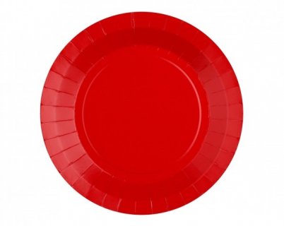Βιοδασπώμενα μικρά χάρτινα πιάτα σε κόκκινο χρώμα 10τμχ