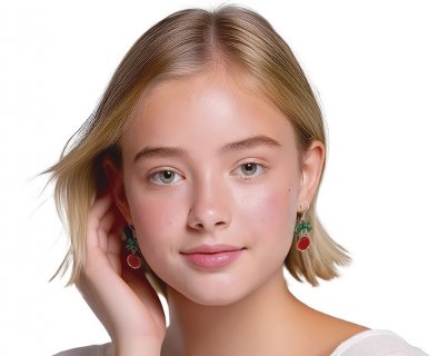 Fashion δωράκι για τα Χριστούγεννα, σκουλαρίκια με κόκκινες μπάλες
