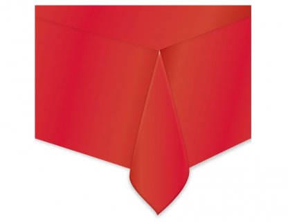 Red foil tablecover 137cm x 274cm
