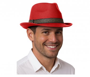 Wearable αξεσουάρ για πάρτυ με το κόκκινο καπέλο του gangster
