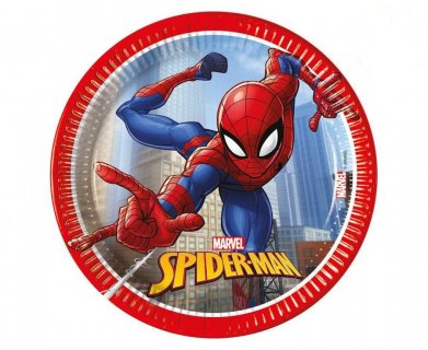 Κόκκινος Spiderman μικρά χάρτινα πιάτα 8τμχ