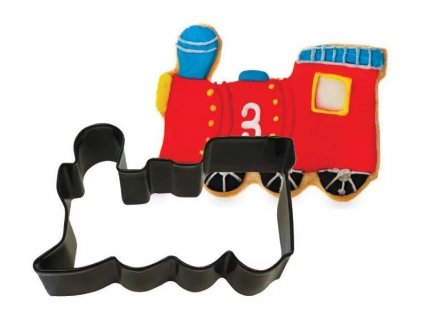 Cookie cutter in the shape of a train
