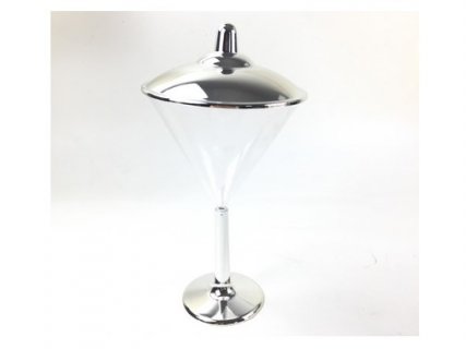 Martini cup with silver color cover cup for the candy bar