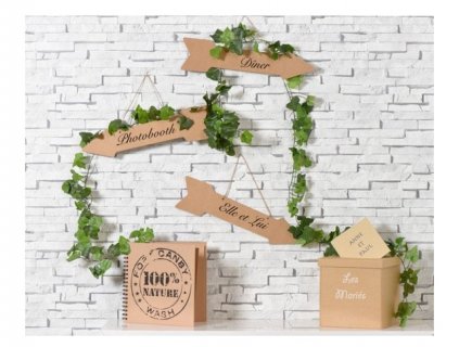Hanging arrow in craft color for party decoration