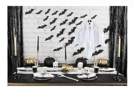 Κρεμαστό λευκό φαντασματάκι με φως για Halloween πάρτυ