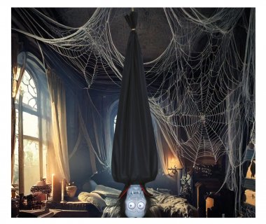 Κρεμαστός διακοσμητικός δράκουλας για Halloween πάρτυ με κίνηση, φως και ήχο
