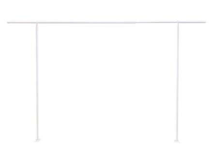 White metallic expandable bar for the table 120-180cm x 106cm
