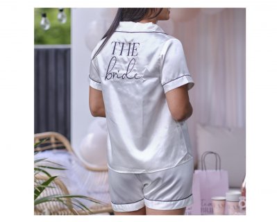 White pyjama for the Bride on her bachelorette party