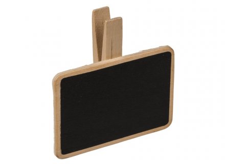 Wooden black board on a peg 7cm x 5cm