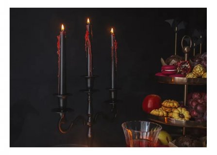 Ματωμένα μαύρα κεριά διακόσμηση για Halloween πάρτυ