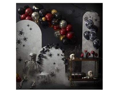 Bloody balloon garland for a Halloween party decoration