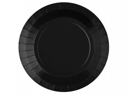 Biodegradable large paper plates in black color 10pcs