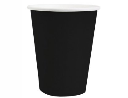 Black paper cups 10pcs