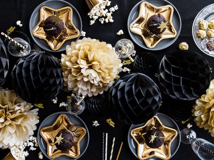 Black paper decorative honeycomb ball for decoration