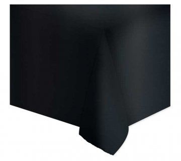 Black plastic tablecover 137cm x 274cm