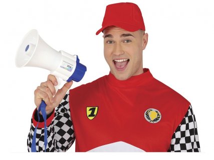 White megaphone with speaker for parties