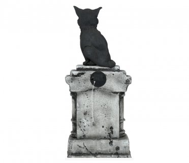 Large Tombstone with Black Cat, with Light and Sound (40cm x 90cm)