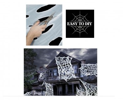 Large white fabric for a Halloween theme party decoration
