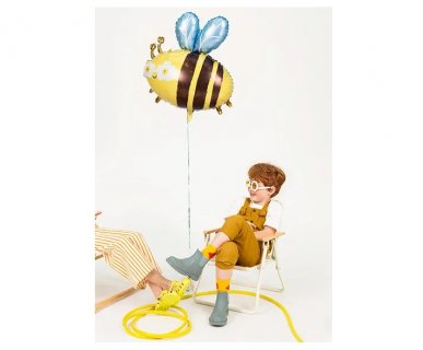 Foil balloon in the shape of a little bee for party decoration