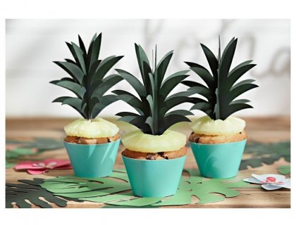 Διακοσμητικά περιτυλίγματα για cupcakes στο χρώμα της μέντας