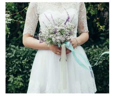 Satin ribbon in mint color for decorations