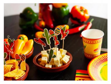 Paper cups for a Fiesta party theme