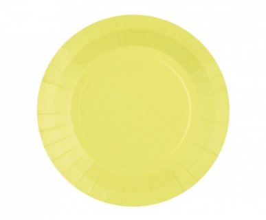 Μικρά χάρτινα πιάτα στο κίτρινο χρώμα του λεμονιού 10τμχ