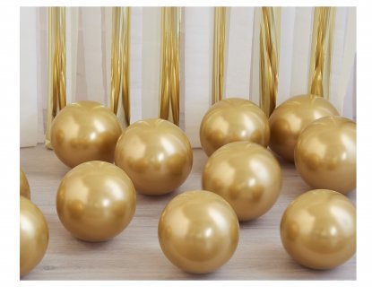 Small gold color latex balloons for balloon decorations