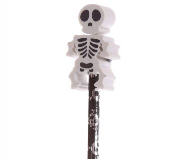 Skeleton pencil favor for a Halloween party