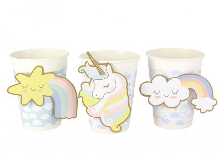 Unicorn and friends paper cups 6pcs