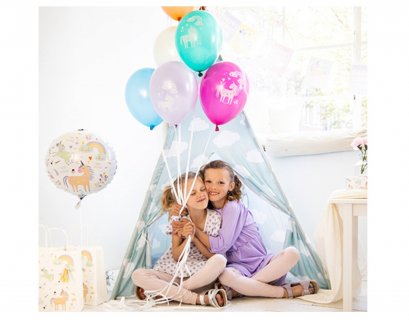 Foil μπαλόνι με θέμα τον μονόκερο και το ουράνιο τόξο για πάρτυ γενεθλίων