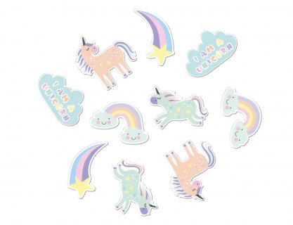 Unicorns and rainbows table confetti 45pcs