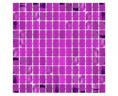 Foil κουρτίνα σε μωβ χρώμα με τετραγωνάκια 100 χ 200εκ