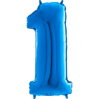 Supershape Μπαλόνι Αριθμός-Νούμερο 1 Μπλε (100εκ)
